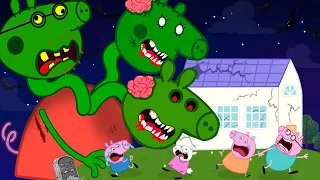 Zombie Apocalypse, 3 HEAD Giant Zombie Appear At Peppa Pig House 🧟‍♀️ | Peppa Pig Funny Animation