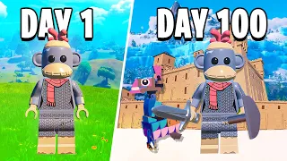 I Spent 100 Days of Real Life in LEGO Fortnite