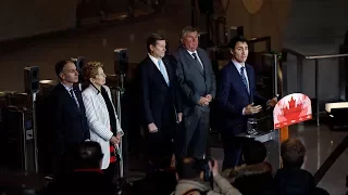 Prime Minister Trudeau delivers remarks during the opening of the York University Subway Station