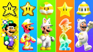 Evolution of Invincible Luigi in Super Mario Games (1985-2022)