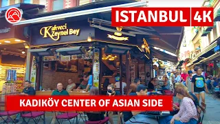 Kadıköy Pier Center Of Asian Side Istanbul 2023 Walking Tour 4k 60fps