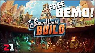 Building Up A ROBOT MINING CITY ?! Steamworld Build FREE DEMO