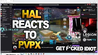 Gdolphn WIPED WHOLE PVPX SQUAD IN RANKED | HAL REACTS TO PVPX ( apeks legends )