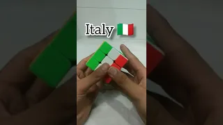 Making 🇮🇹 Italy flag on Rubik cube #shorts #cubekingparth