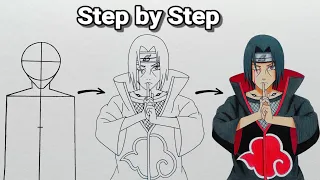 How To Draw"Uchiha Itachi"step by step(Tutorial)for beginners||Naruto Shippuden