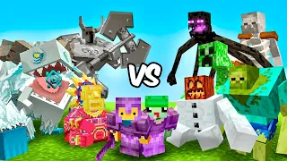 Fiz uma SUPER Batalha entre MODS no minecraft MOWZIE'S MOBS vs MUTANT CREATURES!