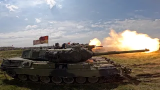 Leopard tank crazy live fire show - Feuer Frei - Leopard 1A5 - Leopard 2A7 - Cardom 10 - Live fire