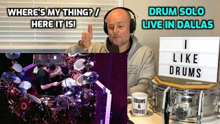 Drum Teacher Reacts: NEIL PEART | Rush - Where's My Thing? / Here It Is! (DRUM SOLO) Live In Dallas