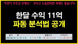 한달 수익 11억 내준 파동분석 실전적용 기초 (feat. 엘리어트 파동 이론)
