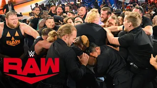 WWE locker room empties as Brock Lesnar and Bobby Lashley brawl on the rampway