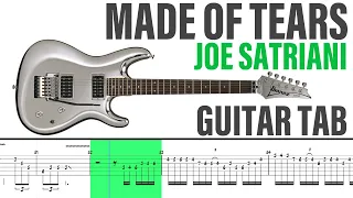 JOE SATRIANI - MADE OF TEARS TRANSCRIPTION - Guitar Lesson Animated Tab - How to Play