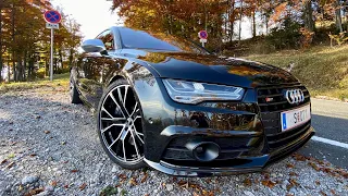 Audi S7 450hp 2015 POV test drive by seen through cars