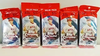 2018 Topps Chrome Baseball 5 Value Pack Break! Awesome!