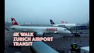 4K Airport Tour : Zurich Airport Virtual Tour Before COVID-19 Lockdown Switzerland Walk 223