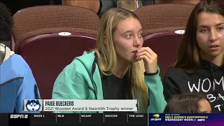 Paige Bueckers, UConn Huskies Coach Geno Auriemma @ Connecticut Sun vs Chicago Sky | WNBA Playoffs