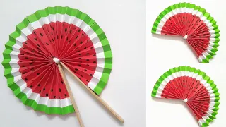 Membuat Kipas Menarik dari Kertas Origami Mudah - How to Make Paper Fan - diy craft