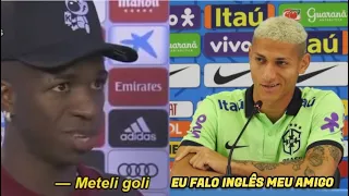 Jogadores brasileiros falando outros idiomas.