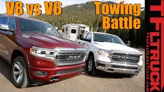 2019 Ram 1500 V6 vs V8 eTorque take on The World's Toughest Towing Test (Ike Gauntlet 2019)