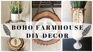 🌿BOHO FARMHOUSE DECOR | DIY BOHO FARMHOUSE DECOR | DOLLAR TREE DIY BOHO DECOR | DIY MACRAME 🌿