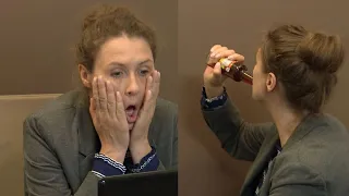 Kobieta piła alkohol w pracy! Została przyłapana... [Ukryta prawda odc. 1140]
