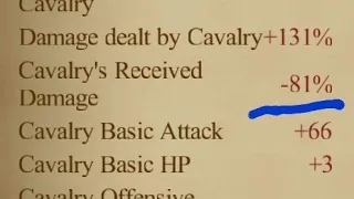 Clash Of Kings : Cavalry Received Damage - Ways to Increase it.