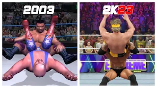 Evolution of Batista Bomb in WWE games! (2003 - 2023)