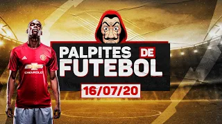 ⚽ PALPITES DE FUTEBOL PARA QUINTA-FEIRA DIA 16/07/2020