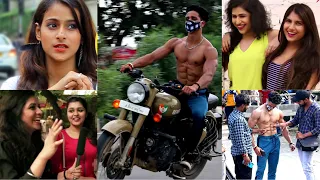 When Bodybuilder Shirtless Drive BULLET In Public-Place 🇮🇳 [ Public Reaction😍 ] Part-1