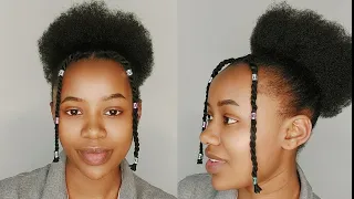 EASY EVERYDAY  Natural Hairstyle on Short 4c Natural Hair