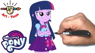 how to draw Twilight sparkle from my little pony the human form step by step