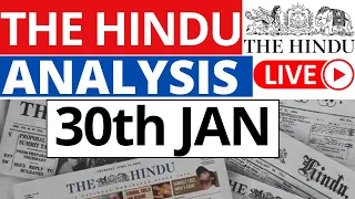 The Hindu Newspaper Analysis | 30 January 2023 | Current Affairs for UPSC IAS | Sahil Saini