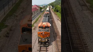 BNSF train literally blowing hats off!!