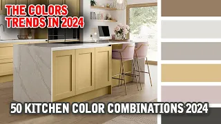 Kitchen Color Combination Trends 2024 For Wall, Cabinets, Countertop, Chairs | Interior Design 2024