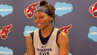 Erica Wheeler — Indiana Fever guard on the new season, taking Caitlin Clark under her wing