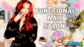 BEST NAIL TECH CAREER EVER!💅🏾| FUNCTIONAL NAIL SALON| THE SIMS 4 MOD REVIEW