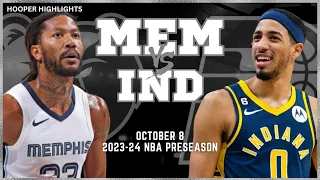 Indiana Pacers vs Memphis Grizzlies Full Game Highlights | Oct 8 | 2023-24 NBA Preseason