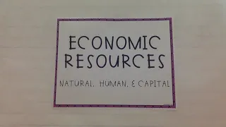 3 types of resources and needs and wants