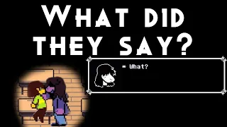 What did Kris say?  (Deltarune Theory/Discussion)