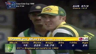 IND v AUS - COCA COLA CUP 1997/98 - HIGHLIGHTS [HD]