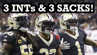 Saints Defense DECIMATES the Titans w/ 3 INTs and 3 Sacks!