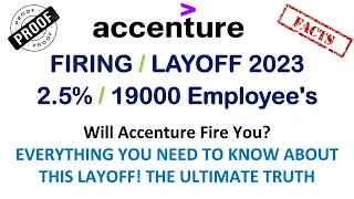 Accenture Layoffs 2023 |Accenture Firing 19000 employees | Billable vs Non Billable Roles| IT Sector