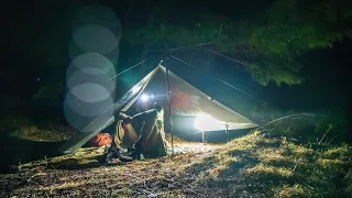 3 Days Tarp Camping in Spring Rain - 60km of Hiking