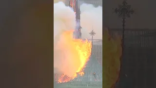 Look at the Notre-Dame cathedral during and after devastating fire