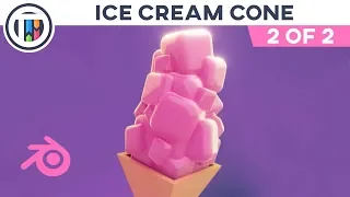 Blender 2.8 Tutorial   How to make an Ice Cream Cone [2 of 2]