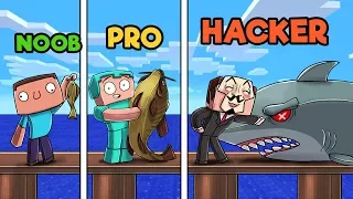 Minecraft - FISHING CHALLENGE! (NOOB vs PRO vs HACKER)