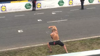 Bruce Anstey gets the Haka at the Ulster Grand Prix