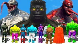 Shinchan And Franklin Upgrade Into GOD BLACK VENOM HULK To Fight Elemental Hulk In GTA 5!