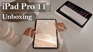 iPad Pro 2022 11" M2 Unboxing and Setup + Accessories