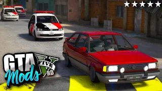 A FUGA INSANA DA POLICIA DE GOL QUADRADO TURBO! ( DEU TUDO ERRADO ) - GTA 5 MODS