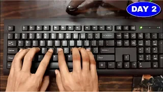 Learn English Typing in 10 Days - (Day 2) | Free Typing Lessons | Touch Typing Course| Tech Avi